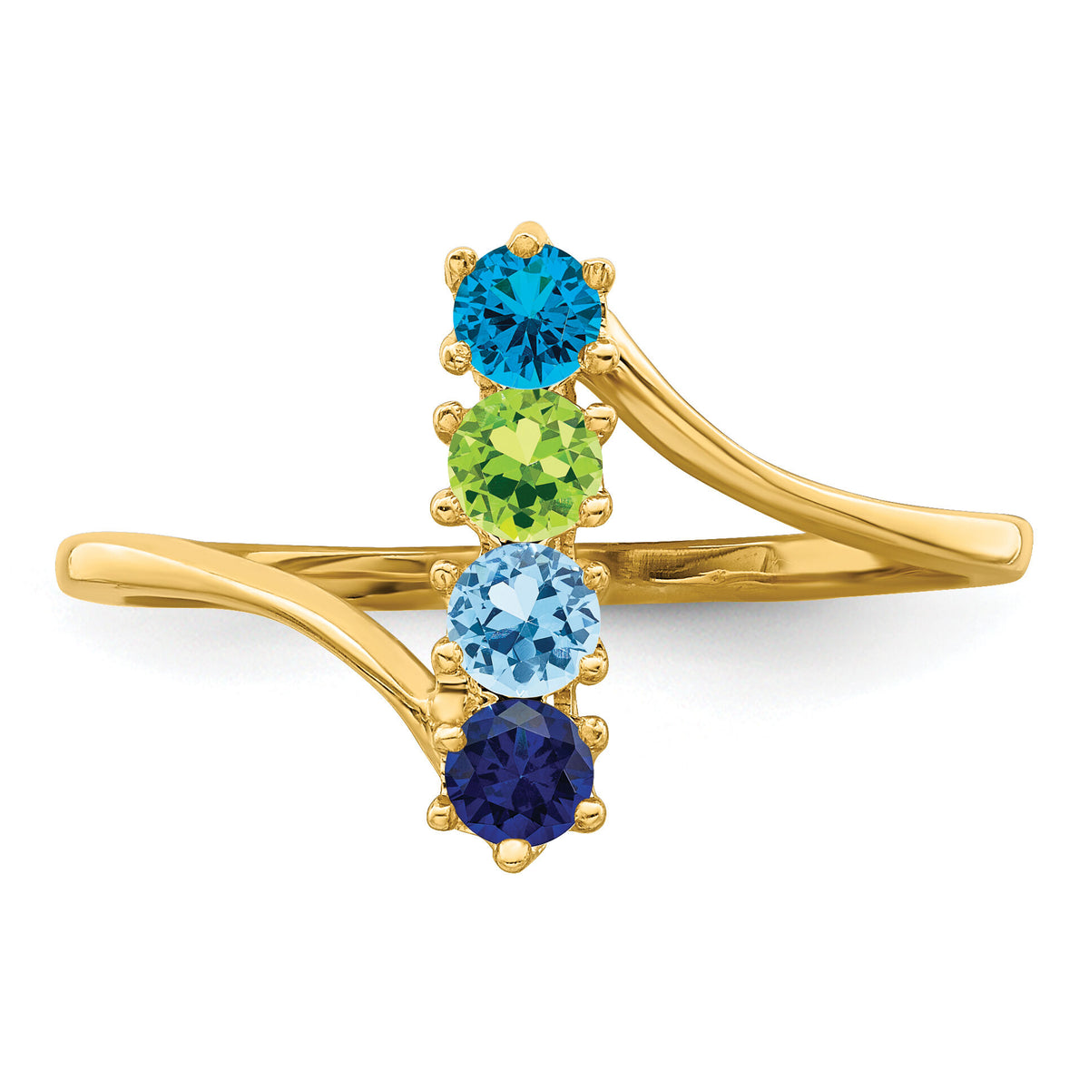 14k Polished 4-Stone Mothers Ring Mounting-XMR15/4
