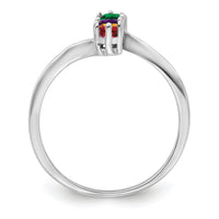 14k White Gold Polished 4-Stone Mothers Ring Mounting-XMR15/4W