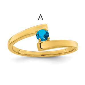 14k Polished 1-Stone Mothers Ring Mounting-XMR16/1