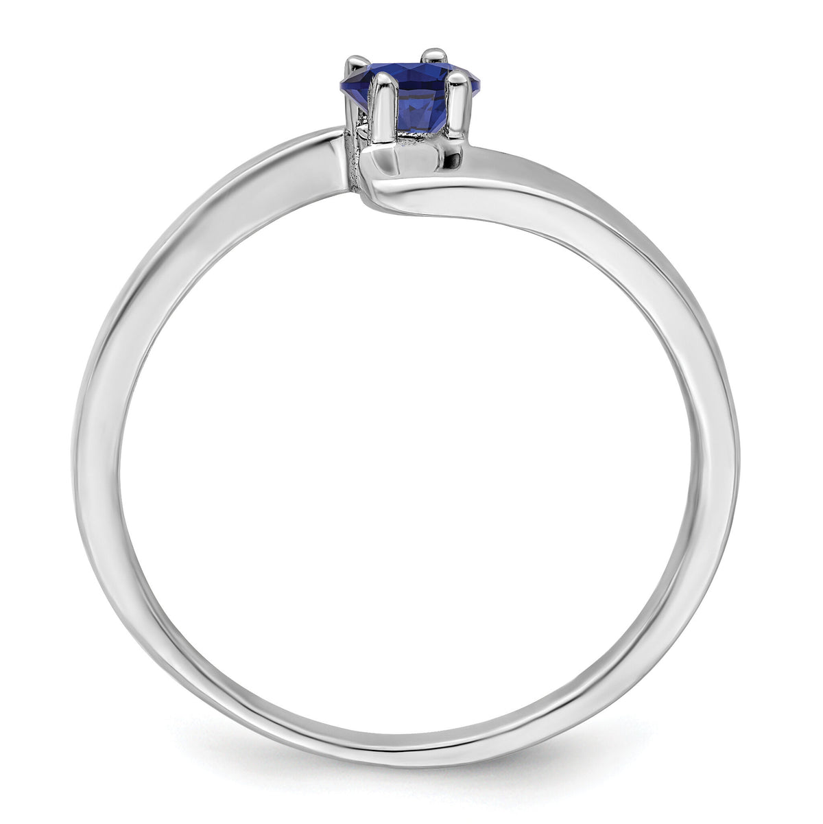 14k White Gold Polished 1-Stone Mothers Ring Mounting-XMR16/1W