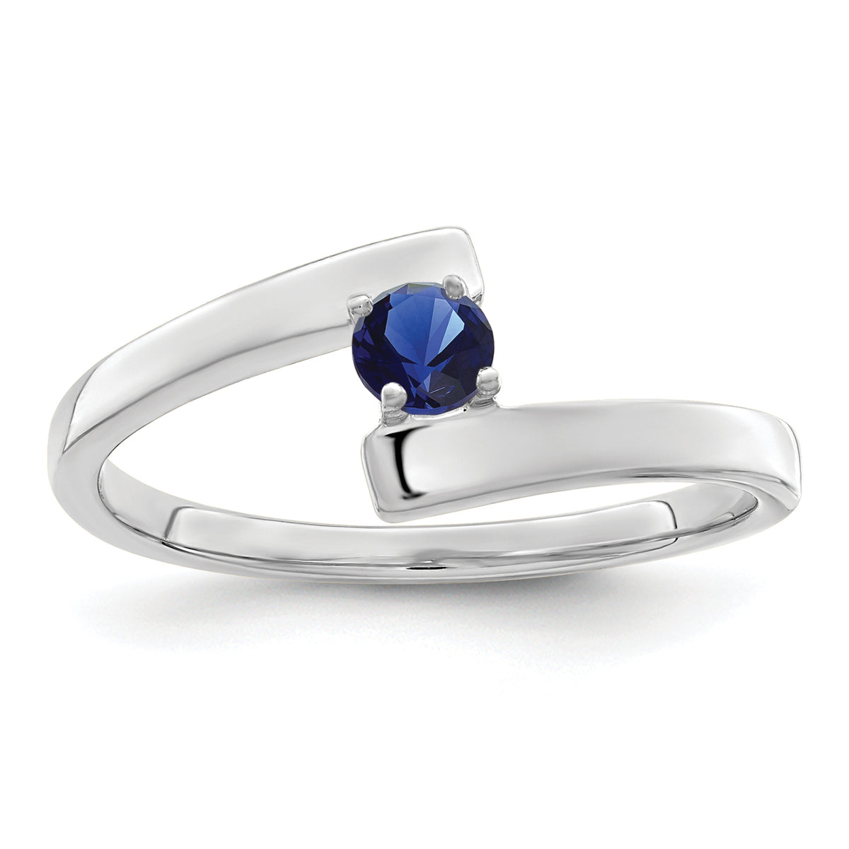 14k White Gold Polished 1-Stone Mothers Ring Mounting-XMR16/1W-7
