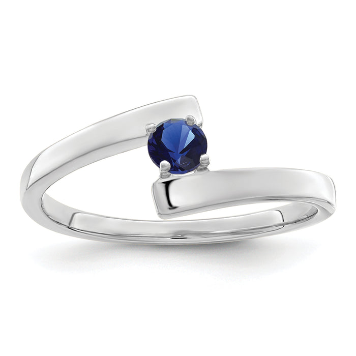 14k White Gold Polished 1-Stone Mothers Ring Mounting-XMR16/1W-7