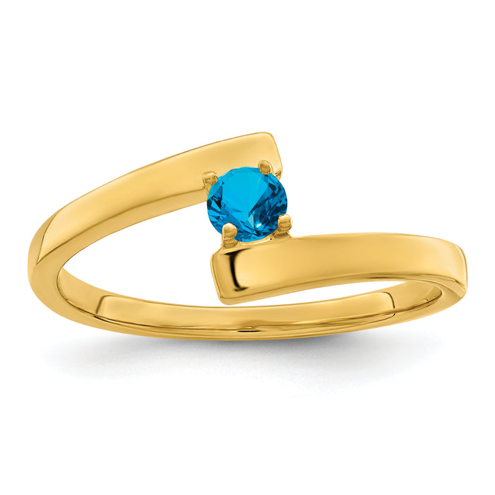14k Polished 1-Stone Mothers Ring Mounting-XMR16/1