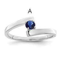 14k White Gold Polished 1-Stone Mothers Ring Mounting-XMR16/1W