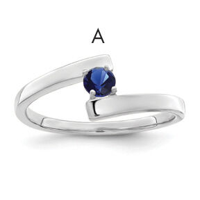14k White Gold Polished 1-Stone Mothers Ring Mounting-XMR16/1W