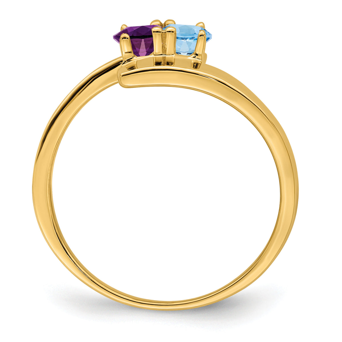 14k Polished 2-Stone Mothers Ring Mounting-XMR16/2