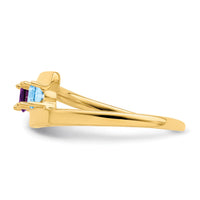 14k Polished 2-Stone Mothers Ring Mounting-XMR16/2