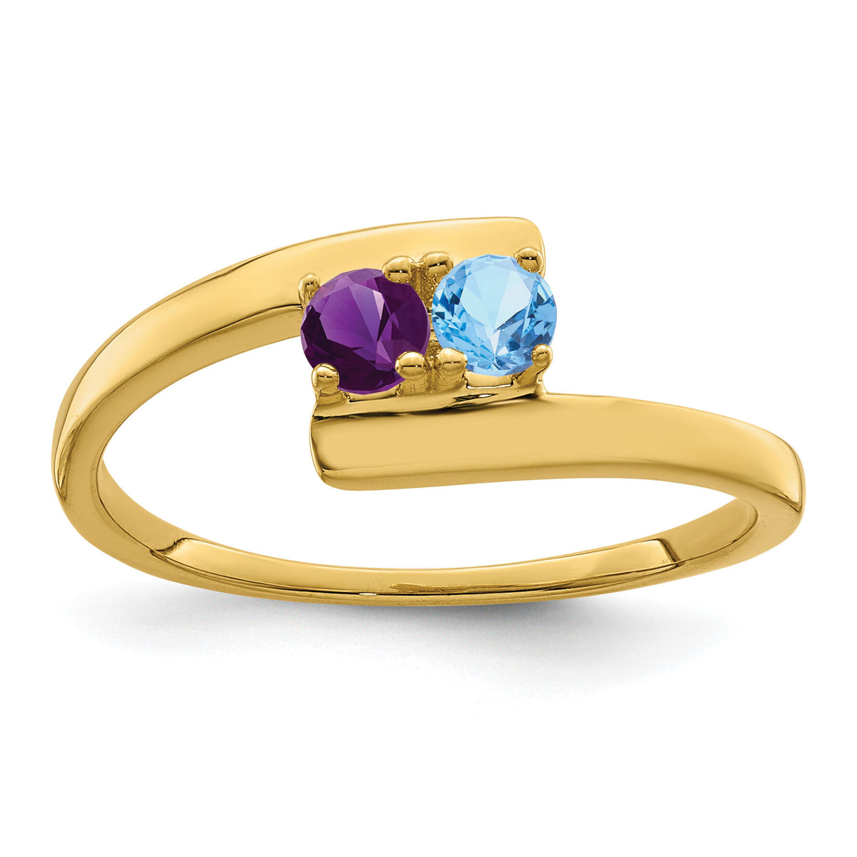 14k Polished 2-Stone Mothers Ring Mounting-XMR16/2