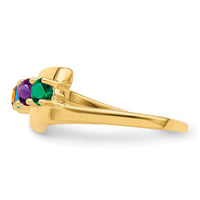 14k Polished 4-Stone Mothers Ring Mounting-XMR16/4