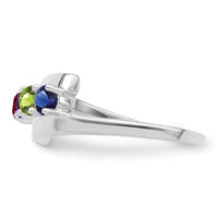 14k White Gold Polished 4-Stone Mothers Ring Mounting-XMR16/4W