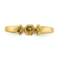 14k Polished 1-Stone Mothers Ring Mounting-XMR17/1