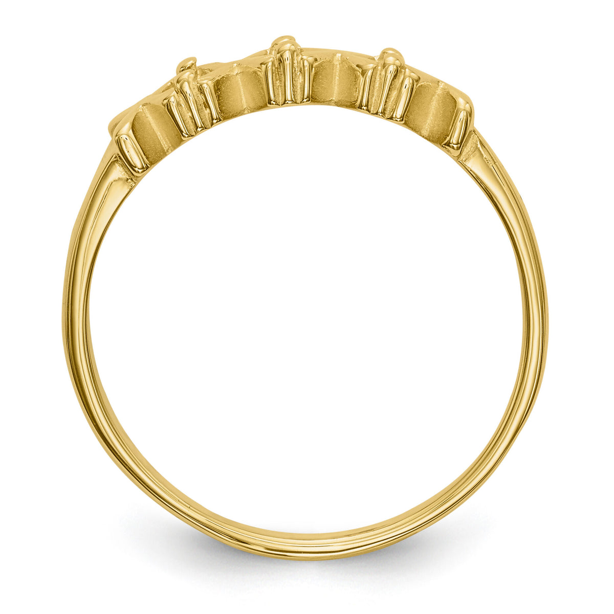 14k Polished 3-Stone Mothers Ring Mounting-XMR17/3