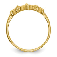 14k Polished 3-Stone Mothers Ring Mounting-XMR17/3