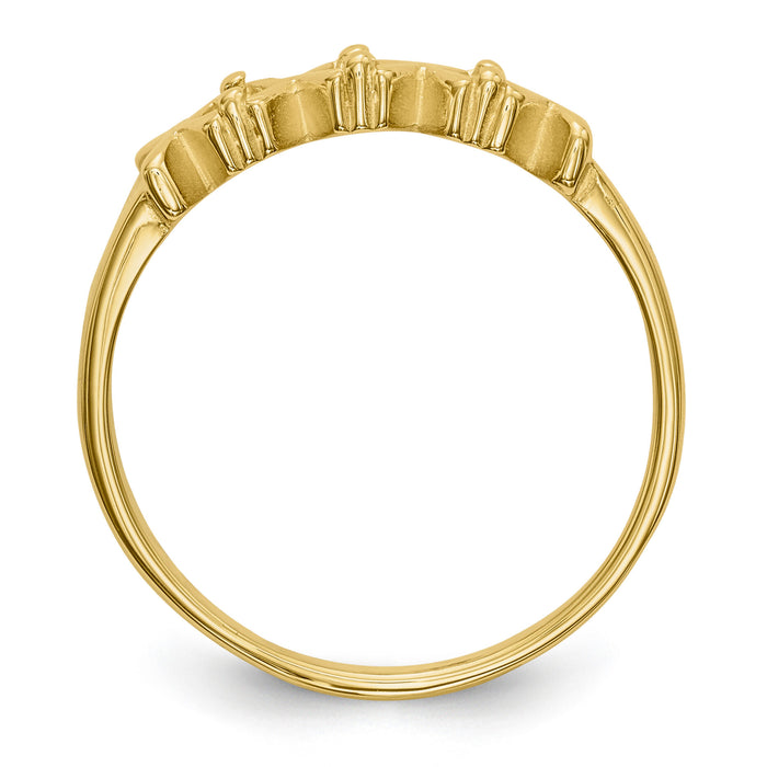 14k Polished 3-Stone Mothers Ring Mounting-XMR17/3