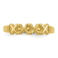 14k Polished 3-Stone Mothers Ring Mounting-XMR17/3