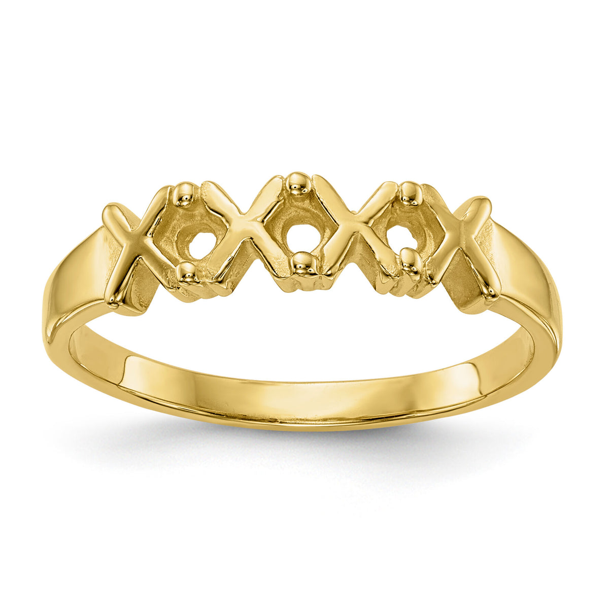 14k Polished 3-Stone Mothers Ring Mounting-XMR17/3