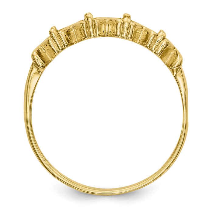 14k Polished 4-Stone Mothers Ring Mounting-XMR17/4