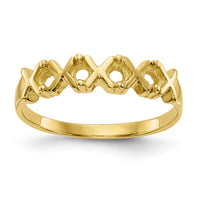 14k Polished 4-Stone Mothers Ring Mounting-XMR17/4