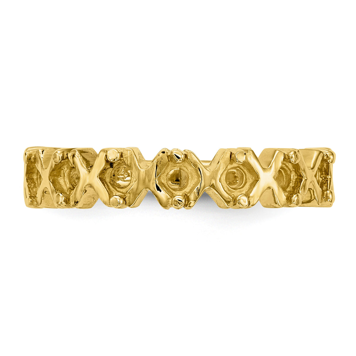 14k Polished 7-Stone Mothers Ring Mounting-XMR17/7