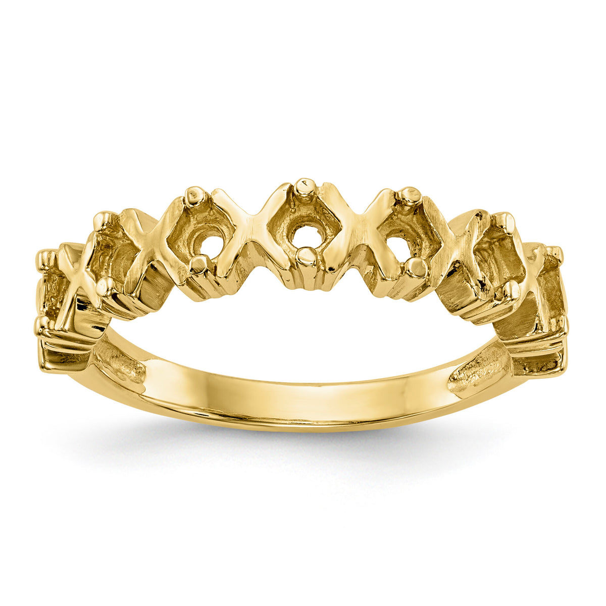 14k Polished 7-Stone Mothers Ring Mounting-XMR17/7