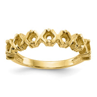 14k Polished 7-Stone Mothers Ring Mounting-XMR17/7