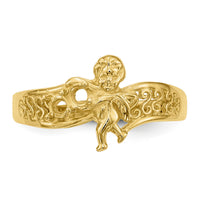 14k Polished 2-Stone Mothers Ring with Angel on Band Mounting-XMR18/2