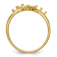 14k Polished 4-Stone Mothers Ring with Angel on Band Mounting-XMR18/4