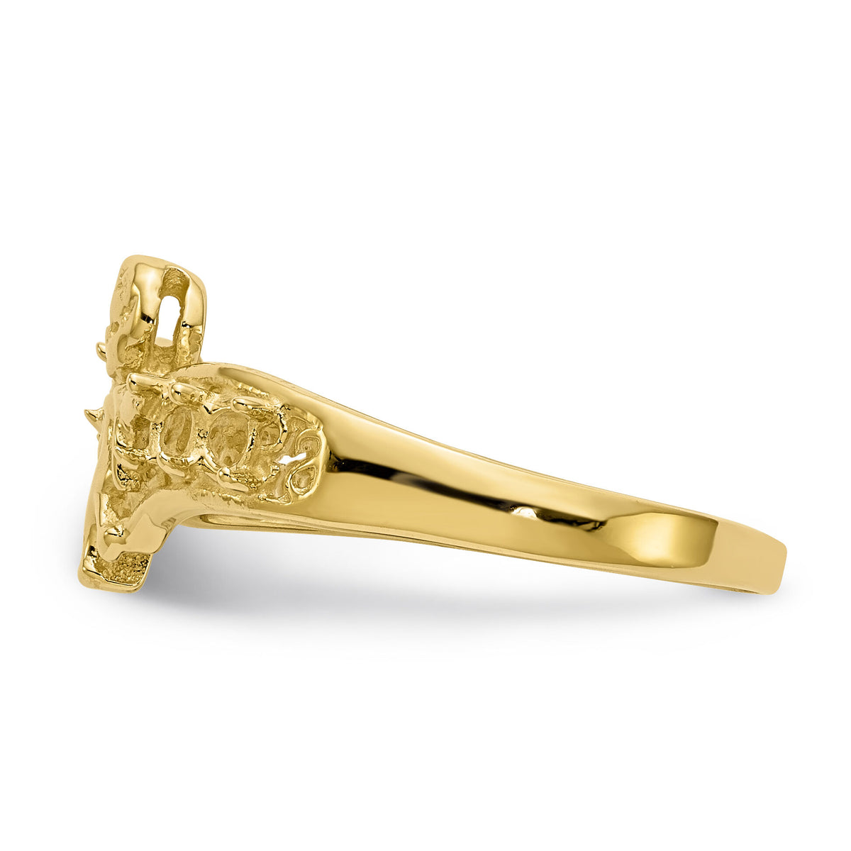 14k Polished 5-Stone Mothers Ring with Angel on Band Mounting-XMR18/5