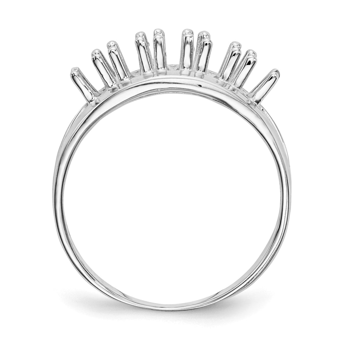 14k White Gold Polished 5-Stone Mothers Ring Mounting-XMR2/5W