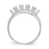 14k White Gold Polished 5-Stone Mothers Ring Mounting-XMR2/5W