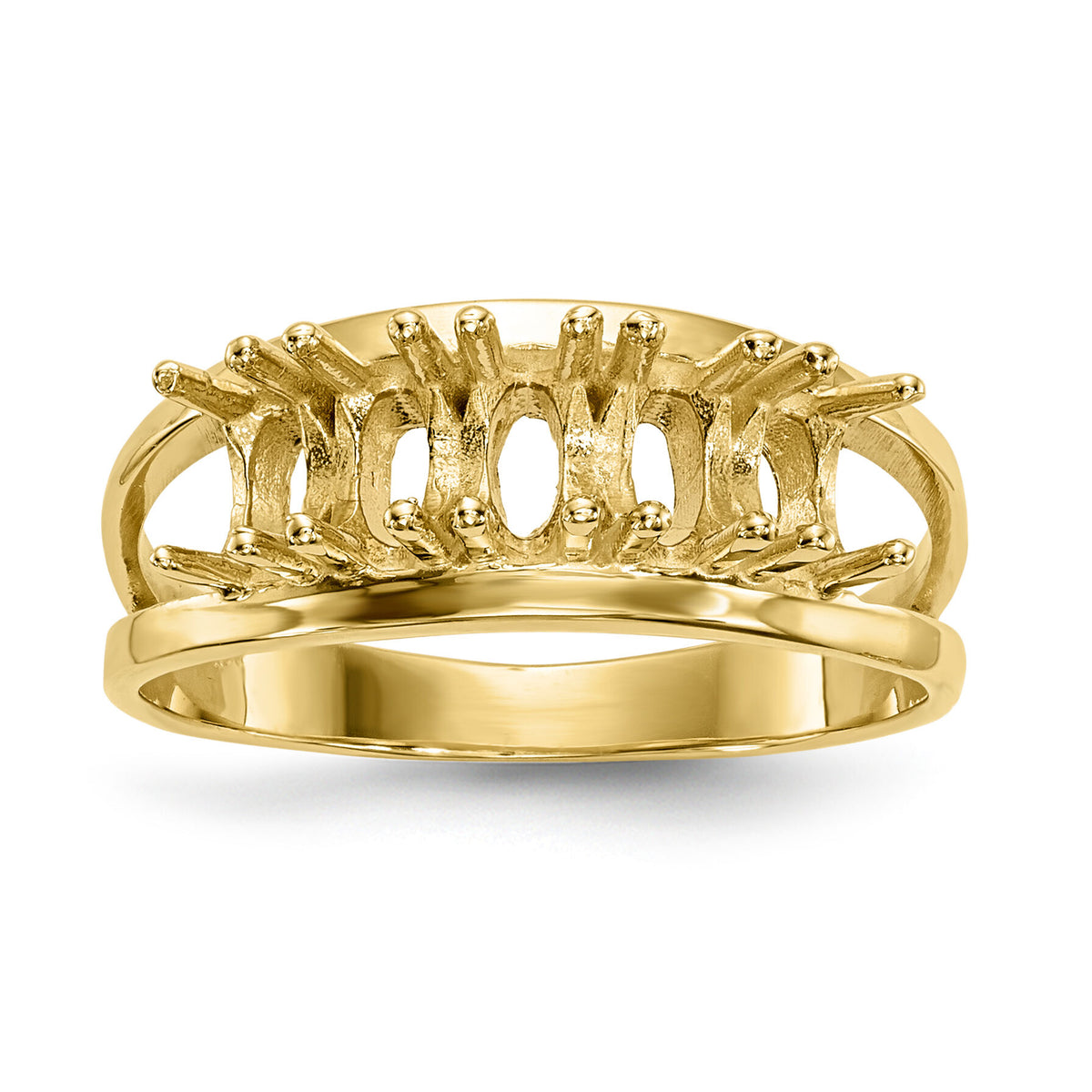 14k Polished 5-Stone Mothers Ring Mounting-XMR2/5