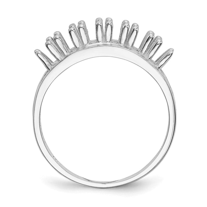 14k White Gold Polished 6-Stone Mothers Ring Mounting-XMR2/6W