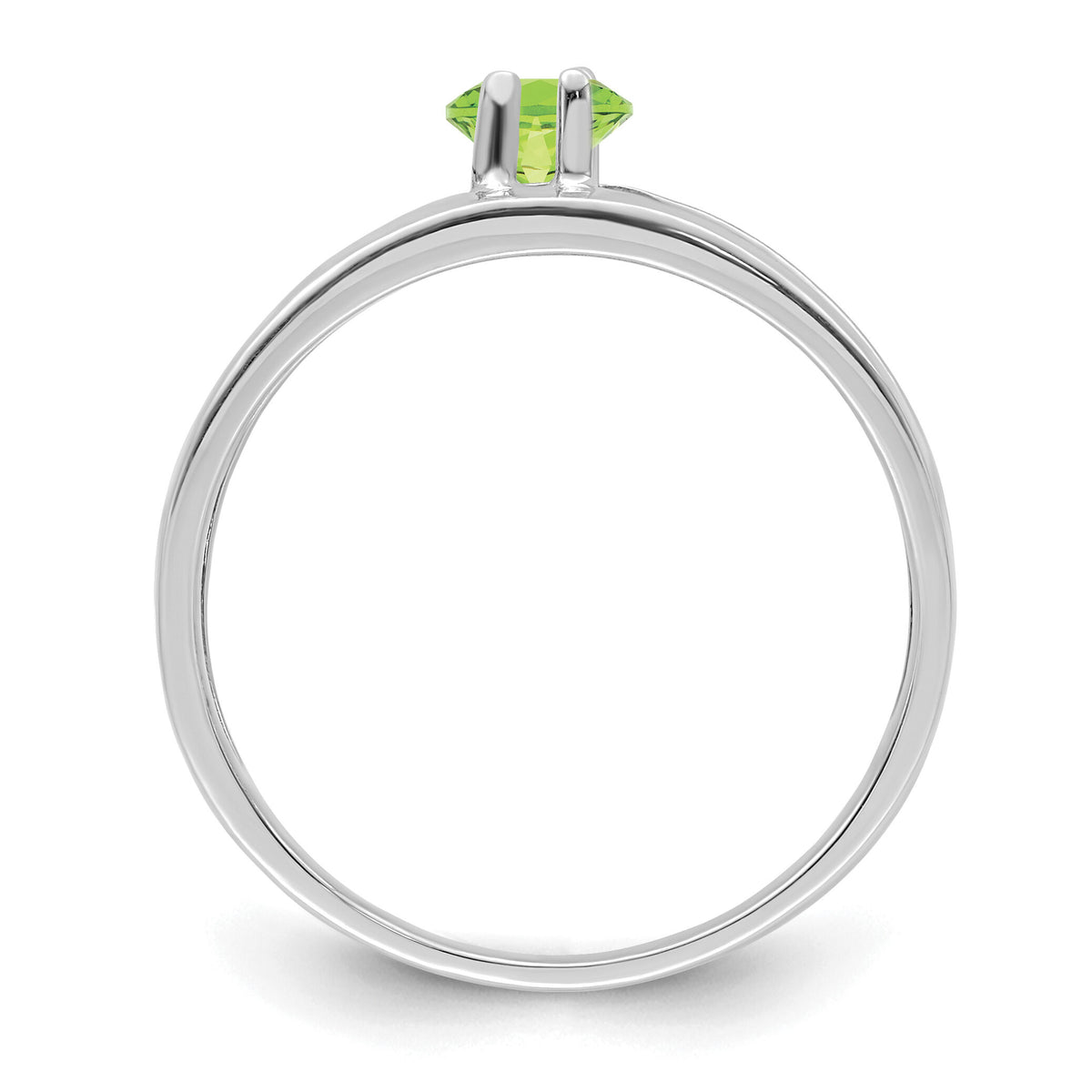 14k White Gold Polished 1-Stone Mothers Ring Mounting-XMR2/1W
