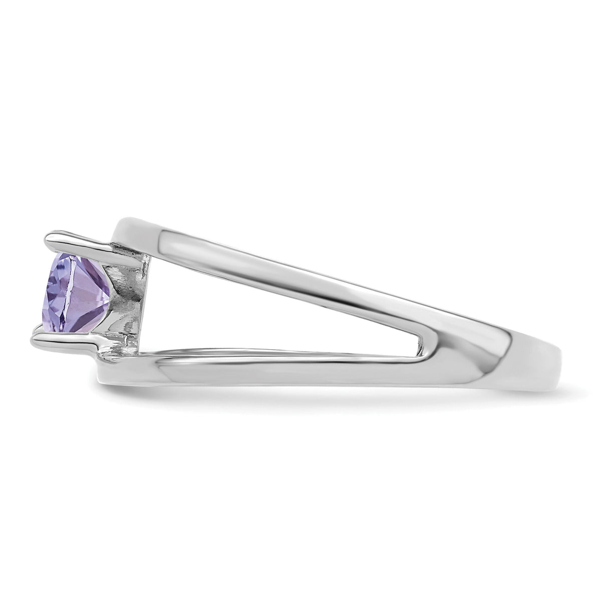 14k White Gold Polished 1-Stone Mothers Ring Mounting-XMR2/1W