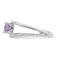 14k White Gold Polished 1-Stone Mothers Ring Mounting-XMR2/1W