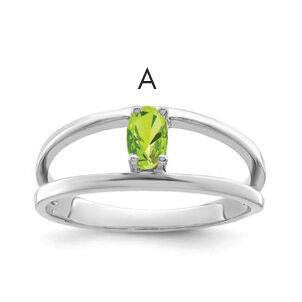 14k White Gold Polished 1-Stone Mothers Ring Mounting-XMR2/1W