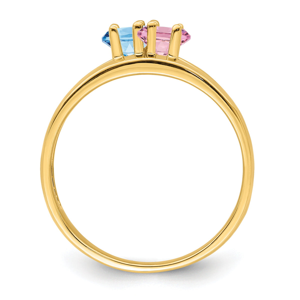 14k Polished 2-Stone Mothers Ring Mounting-XMR2/2