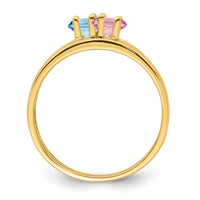 14k Polished 2-Stone Mothers Ring Mounting-XMR2/2