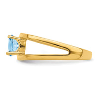14k Polished 2-Stone Mothers Ring Mounting-XMR2/2