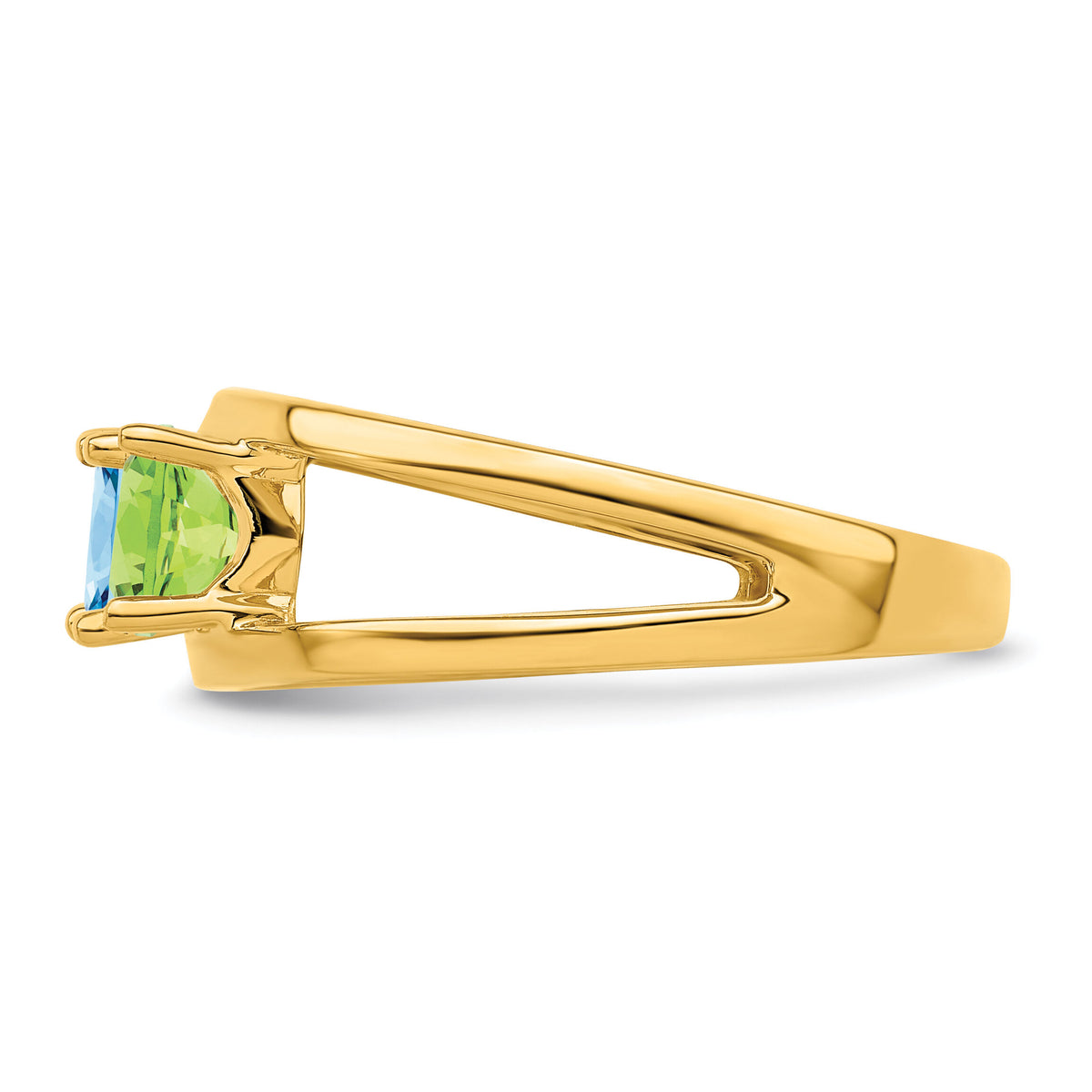 14k Polished 3-Stone Mothers Ring Mounting-XMR2/3