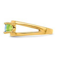 14k Polished 3-Stone Mothers Ring Mounting-XMR2/3
