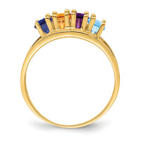 14k Polished 4-Stone Mothers Ring Mounting-XMR2/4