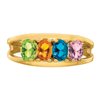 14k Polished 4-Stone Mothers Ring Mounting-XMR2/4