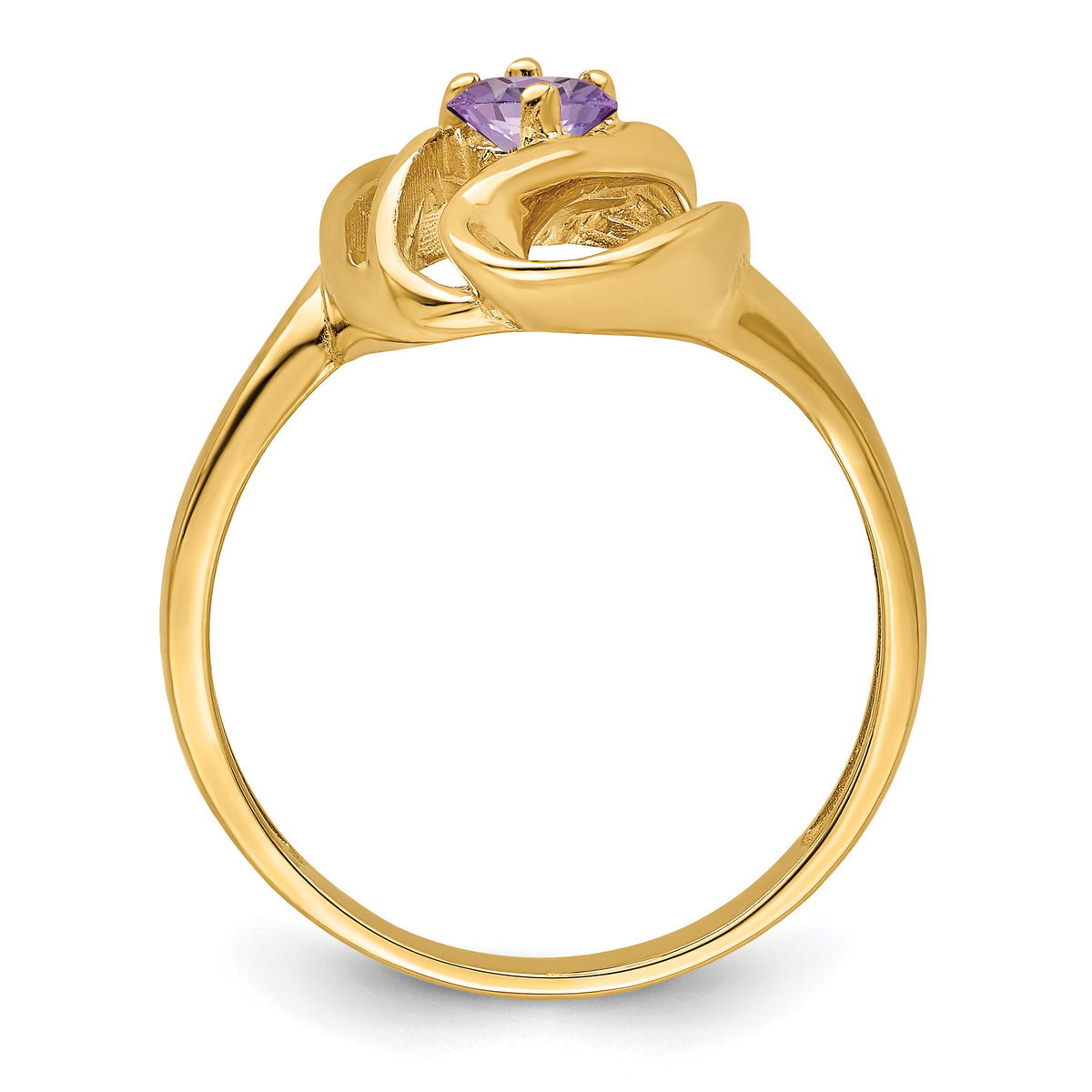 14k Polished 1-Stone Mothers Ring Mounting-XMR3/1