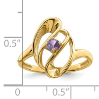 14k Polished 1-Stone Mothers Ring Mounting-XMR3/1