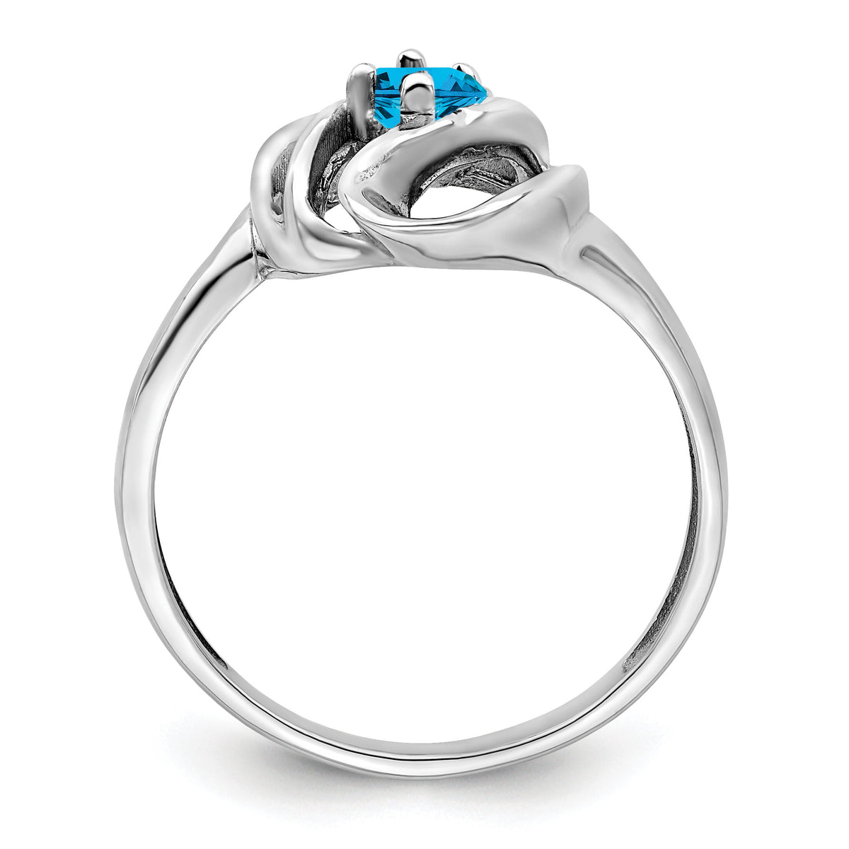 14k White Gold Polished 1-Stone Mothers Ring Mounting-XMR3/1W