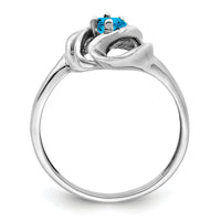 14k White Gold Polished 1-Stone Mothers Ring Mounting-XMR3/1W