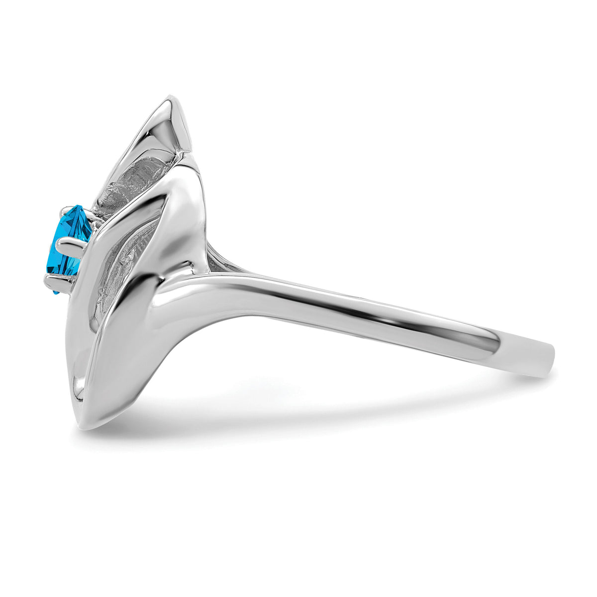 14k White Gold Polished 1-Stone Mothers Ring Mounting-XMR3/1W
