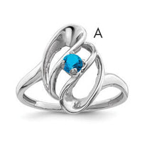 14k White Gold Polished 1-Stone Mothers Ring Mounting-XMR3/1W