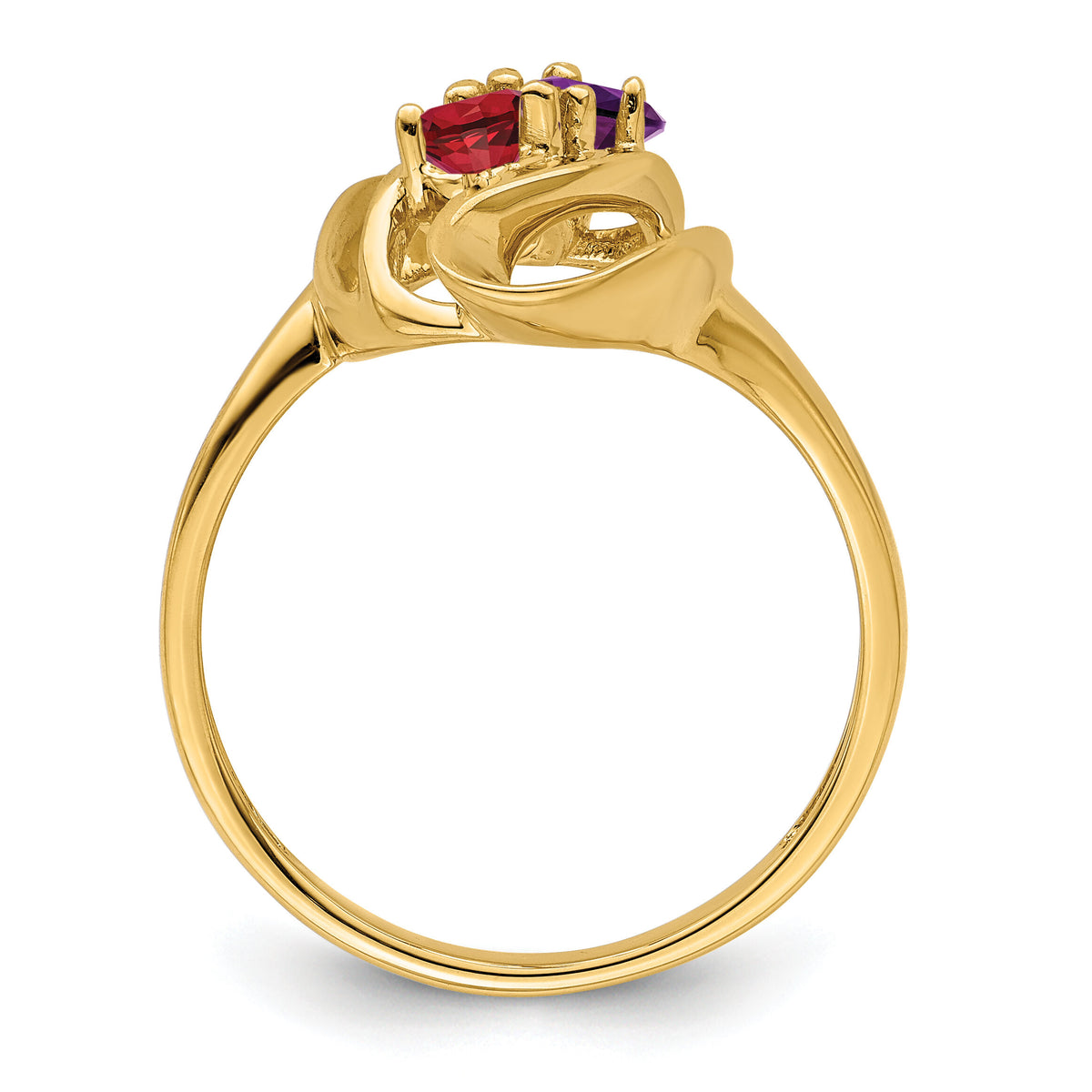 14k Polished 2-Stone Mothers Ring Mounting-XMR3/2